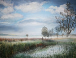 Rivierenlandschap, 2015, olie op doek,  verkocht